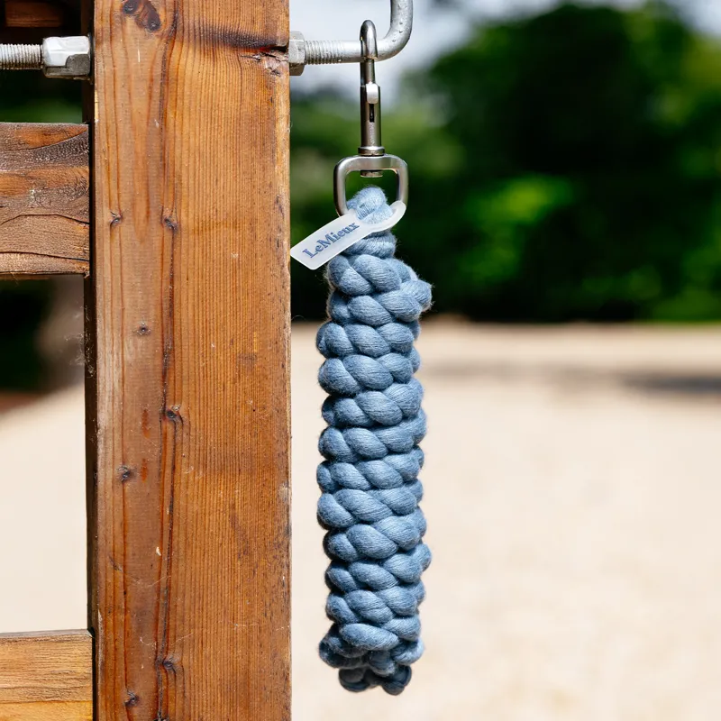 LeMieux Polycotton Leadrope - Ice Blue-1