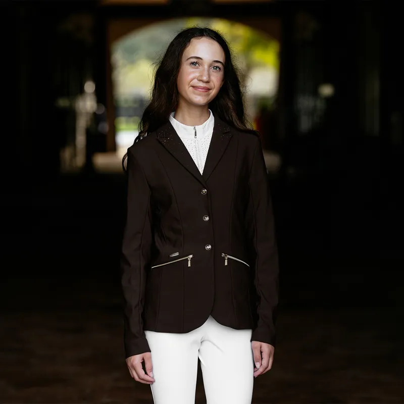 LeMieux Brilliance Junior Pro Show Jacket - Espresso-5