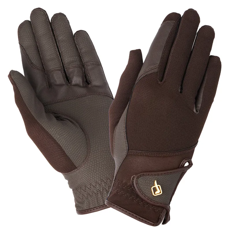 LeMieux Pro Mesh Riding Gloves - Brown