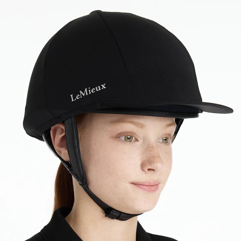 LeMieux Pro Mesh Hat Silk - Black-2