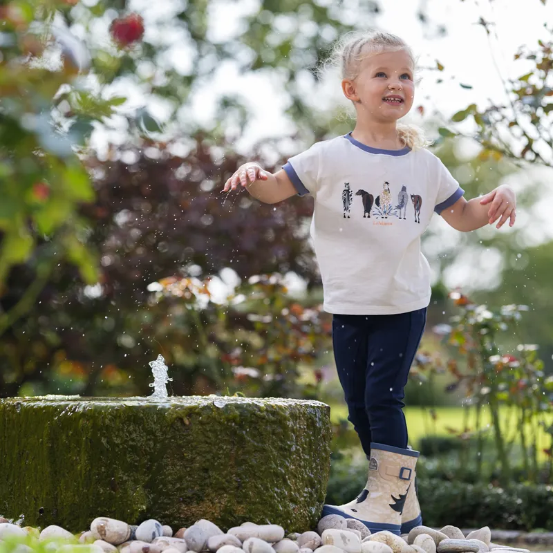 LeMieux Mini Puddle Pals Junior T-Shirt - Ecru-1