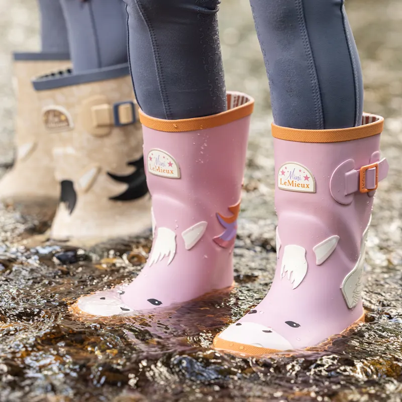 LeMieux Puddle Pals Junior Welly Boots - Pegasus-9
