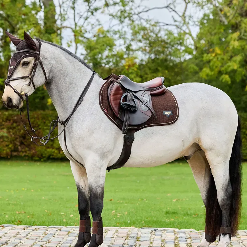 LeMieux Puissance Suede Close Contact Saddlecloth - Brown-1