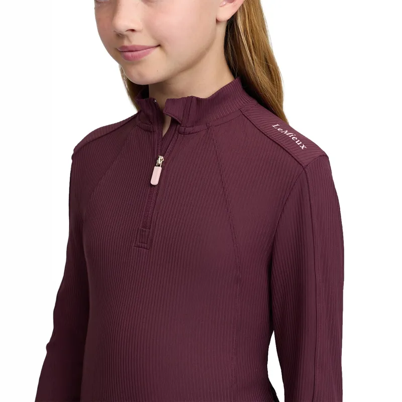 LeMieux Young Rider Raye Ribbed Base Layer - Bramble-3