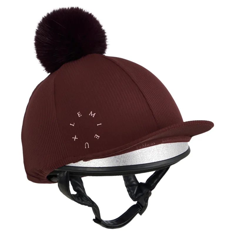 LeMieux Ribbed Hat Silk - Bramble-3