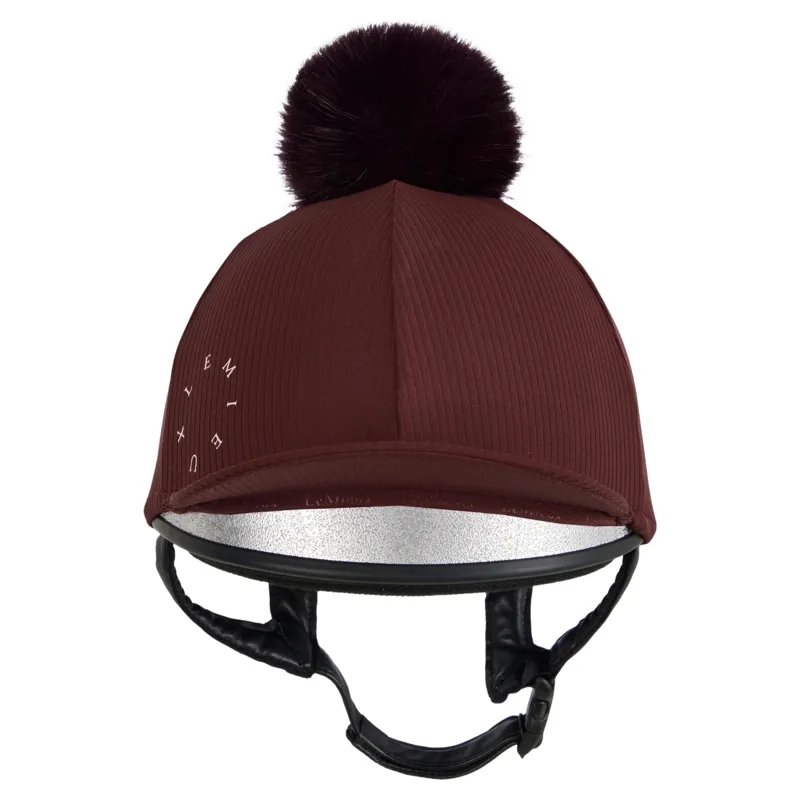 LeMieux Ribbed Hat Silk - Bramble-4