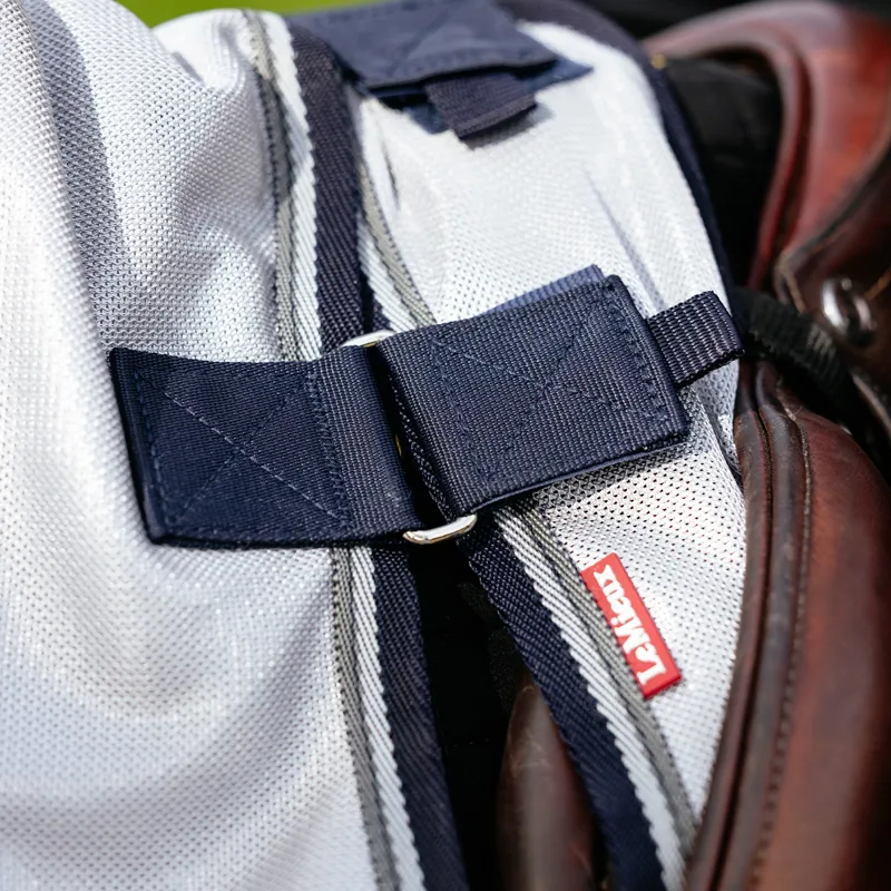 LeMieux Detachable Neck Ride-On Fly Rug - Grey-3