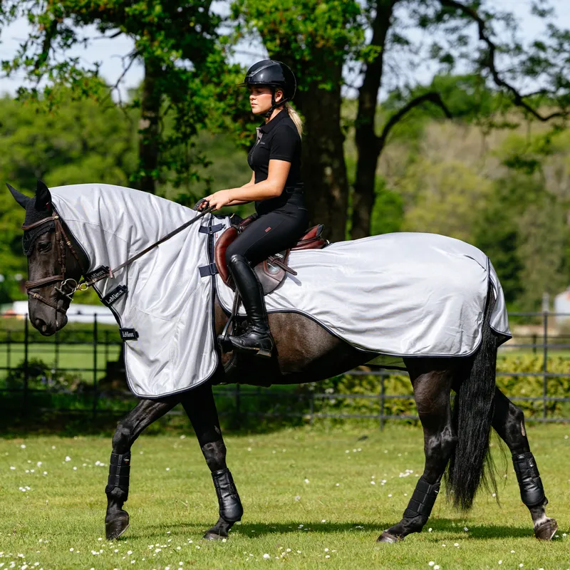 LeMieux Detachable Neck Ride-On Fly Rug - Grey-2