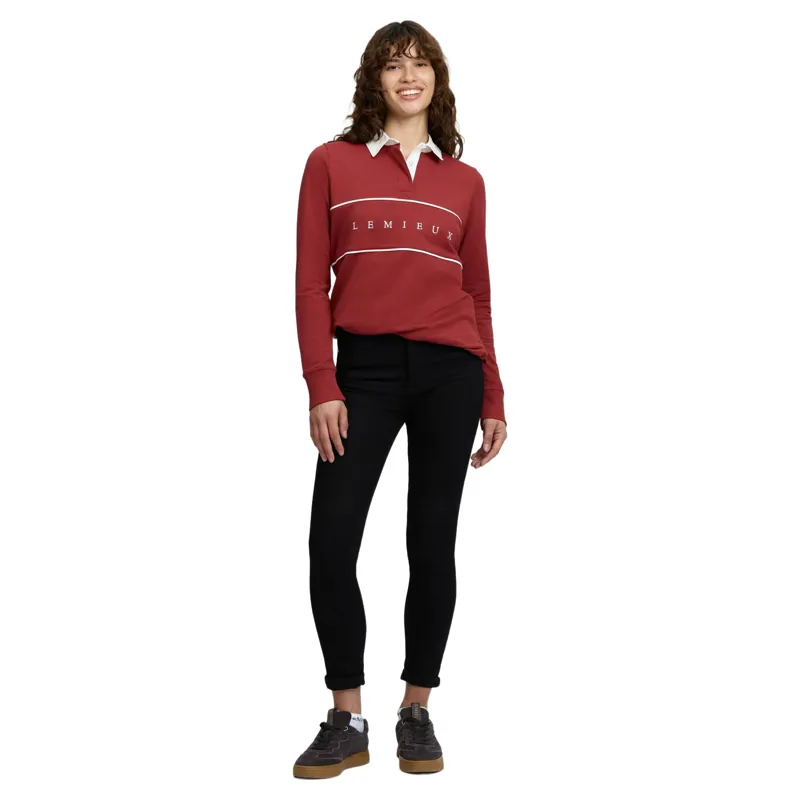 LeMieux Rochelle Womens Rugby Shirt - Russet-5
