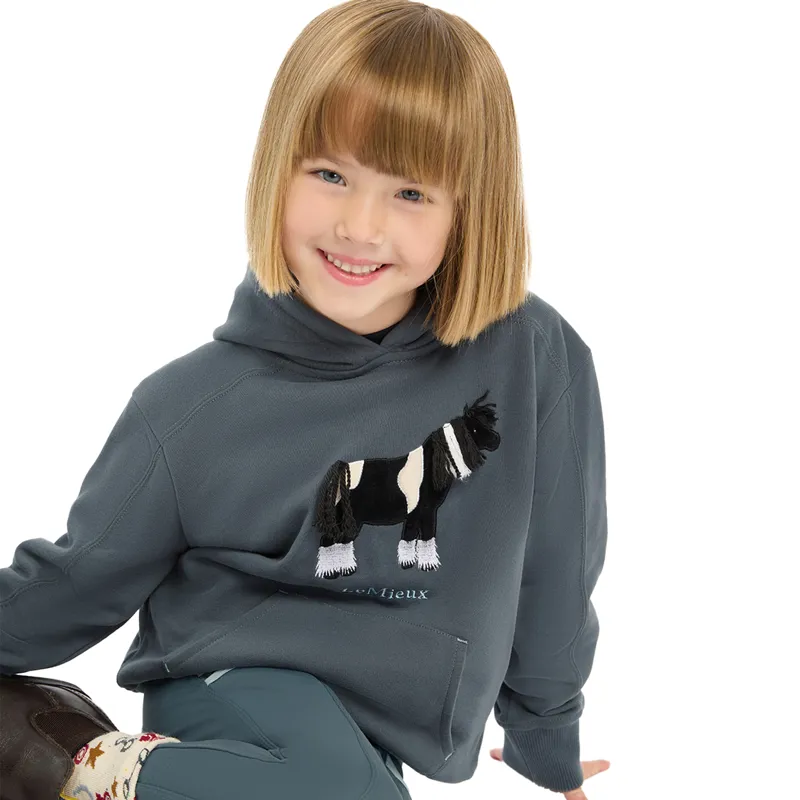 LeMieux Mini Romi Junior Hoodie - Petrol-6