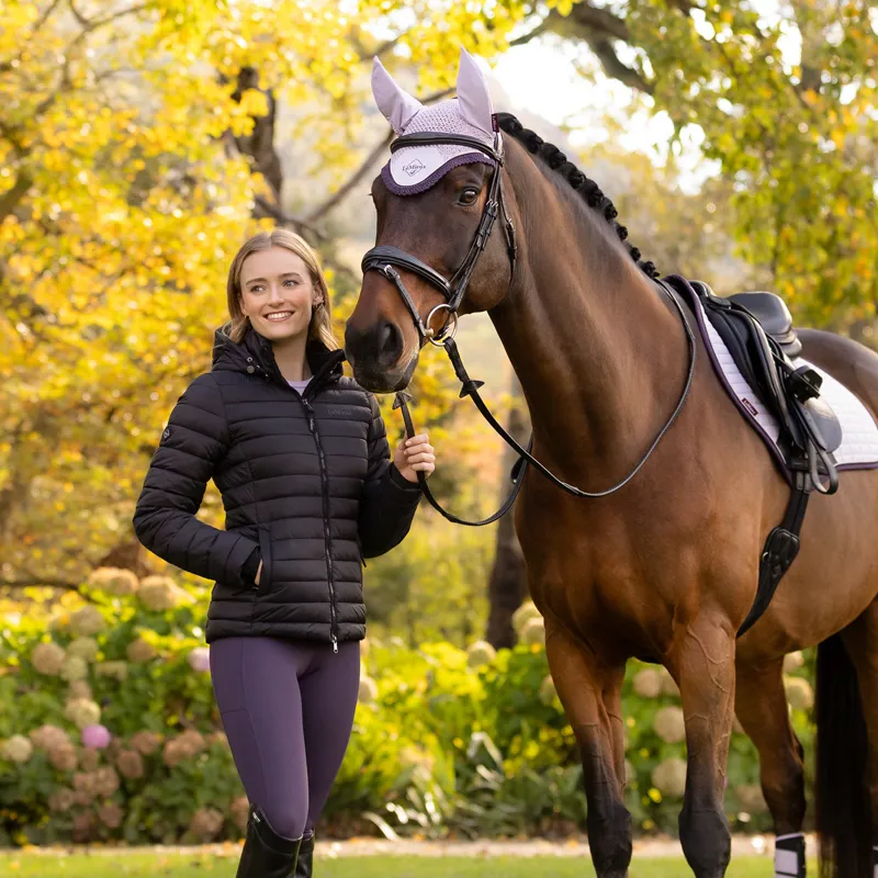 LeMieux Rose Womens Hooded Puffer Jacket - Navy-5