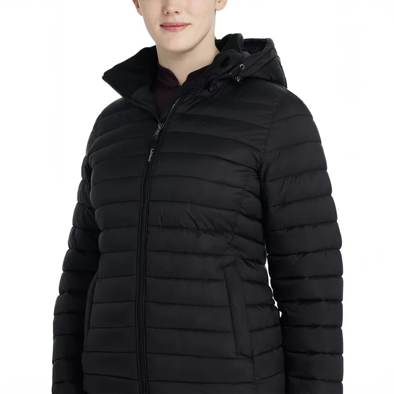 LeMieux Rose Womens Hooded Puffer Jacket - Navy-2