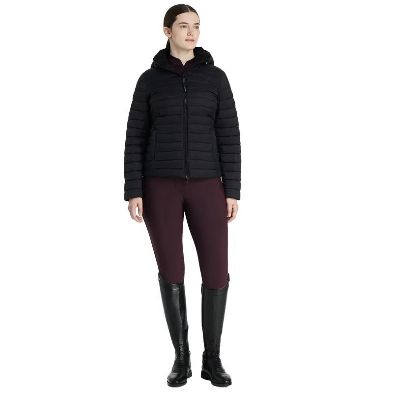 LeMieux Rose Womens Hooded Puffer Jacket - Navy-3
