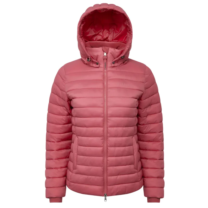 LeMieux Rose Womens Hooded Puffer Jacket - Cranberry-1