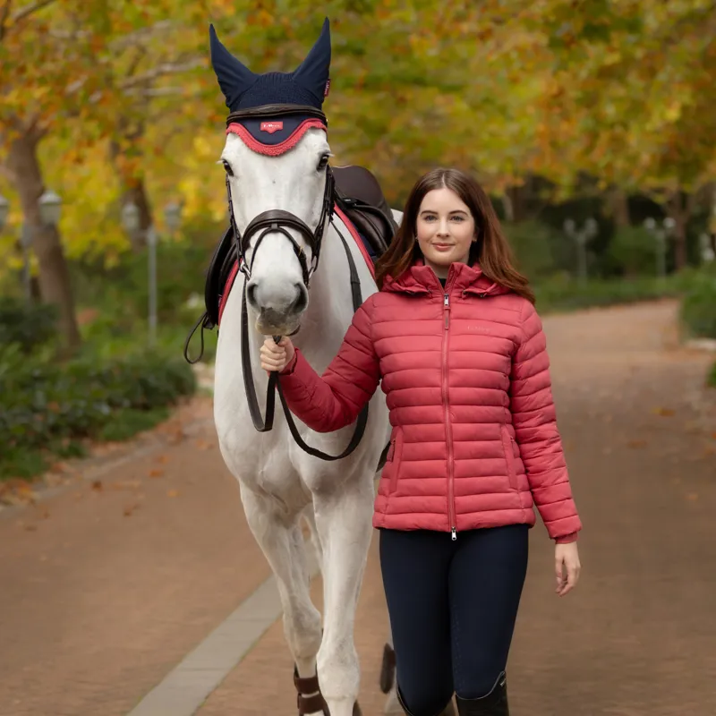 LeMieux Rose Womens Hooded Puffer Jacket - Cranberry-6