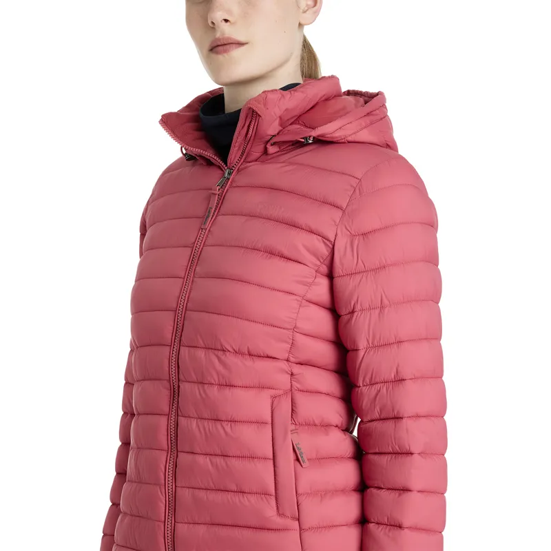 LeMieux Rose Womens Hooded Puffer Jacket - Cranberry-4