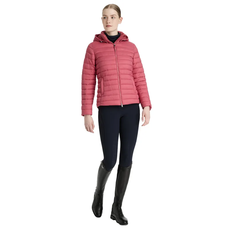 LeMieux Rose Womens Hooded Puffer Jacket - Cranberry-3