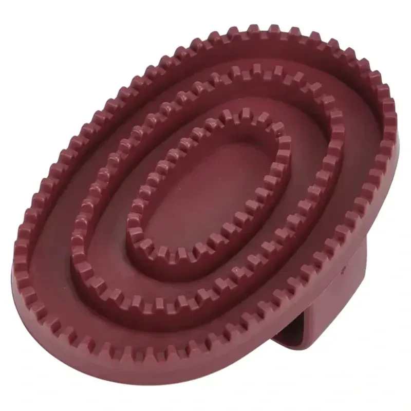LeMieux Rubber Curry Comb - Red-1