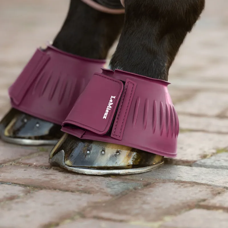 LeMieux Rubber Overreach Boots - Blackberry Pre-Order-1
