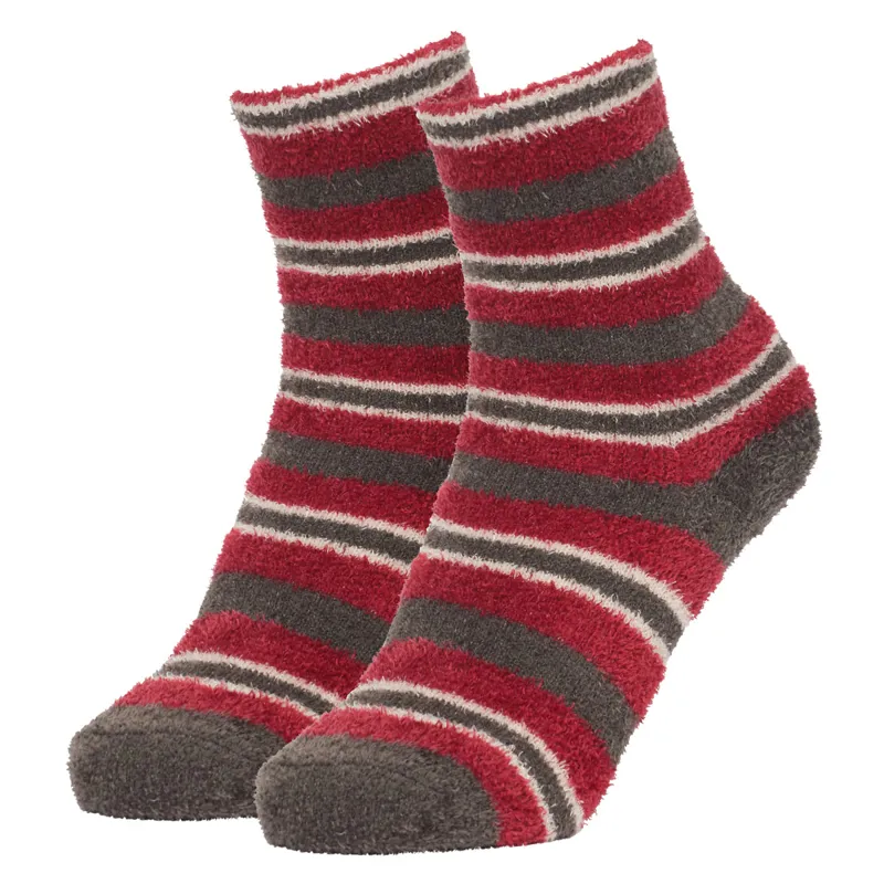 LeMieux Mini Sabrina Stripe Fluffies Junior Socks - Ember
