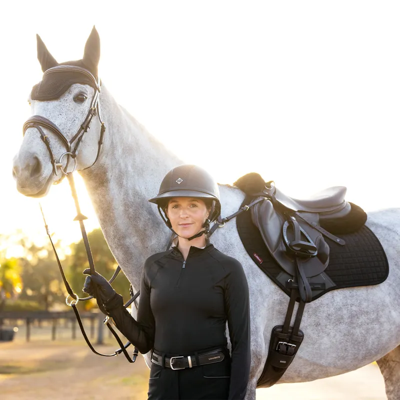 LeMieux Suede Close Contact Saddlecloth - Black-1