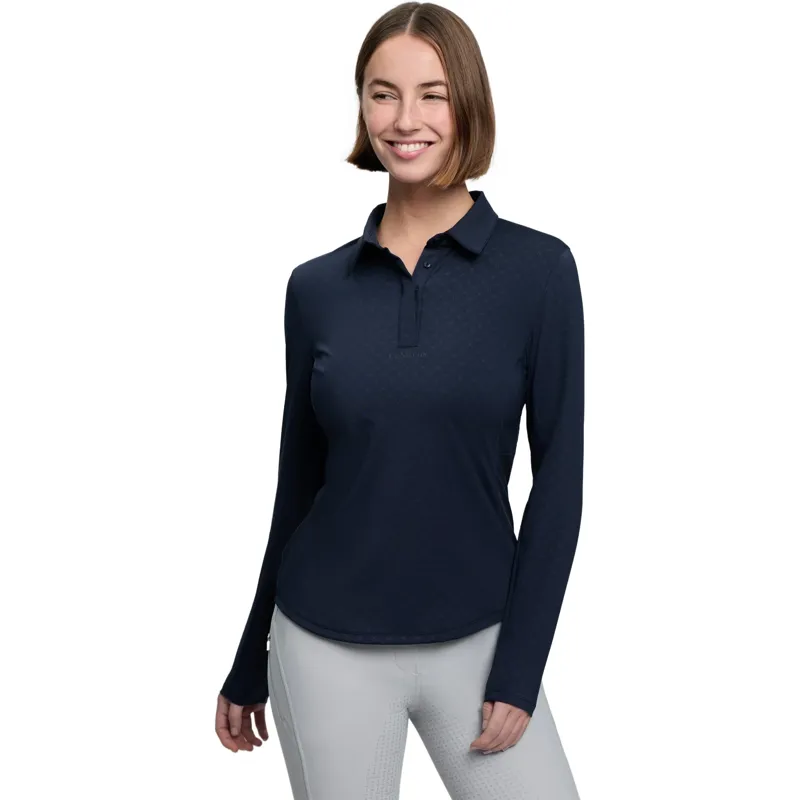 LeMieux Sarah Womens Shirt Base Layer - Navy Patterned