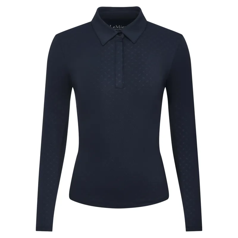 LeMieux Sarah Womens Shirt Base Layer - Navy Patterned-1