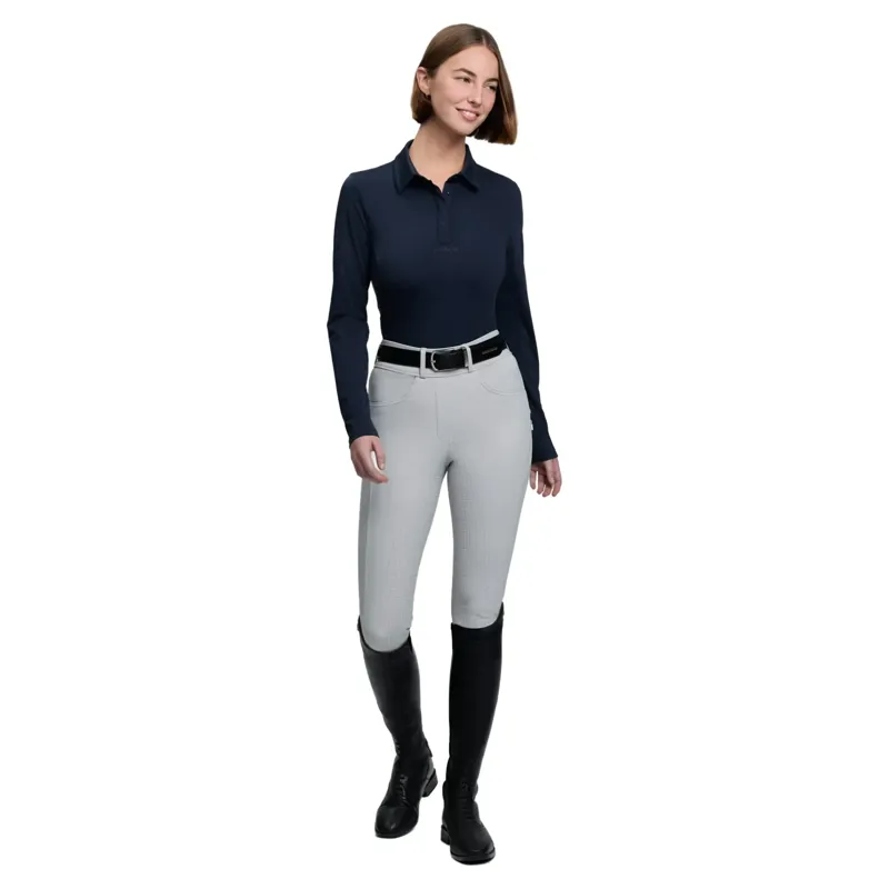 LeMieux Sarah Womens Shirt Base Layer - Navy Patterned-2