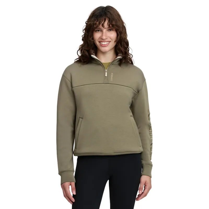 LeMieux Scarlet Womens 1/4 Zip Sweatshirt - Willow Green