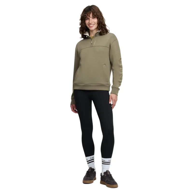 LeMieux Scarlet Womens 1/4 Zip Sweatshirt - Willow Green-4
