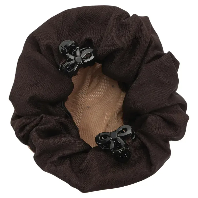LeMieux Scrunchie with Crystal Hair Net - Brown/Blonde-1
