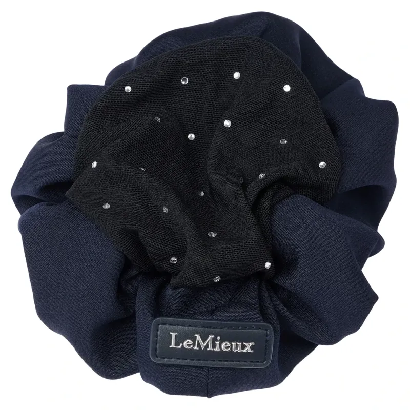 LeMieux Scrunchie with Crystal Hair Net - Navy/Black