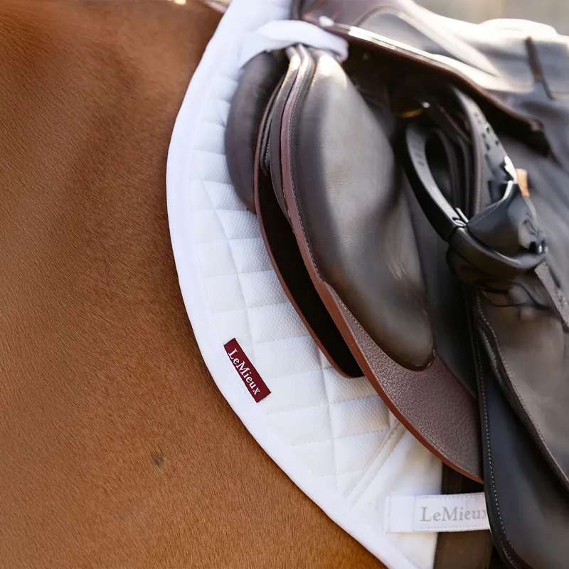 LeMieux Self-Cool Close Contact Half Square - White-1