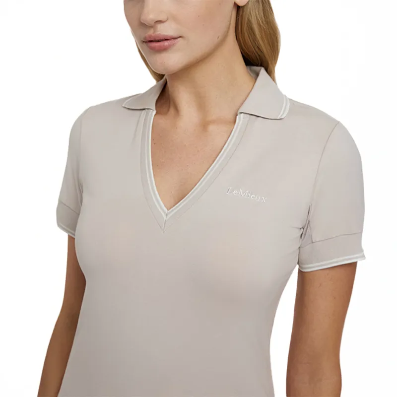LeMieux Serena Ladies Sports Polo - Stone-2