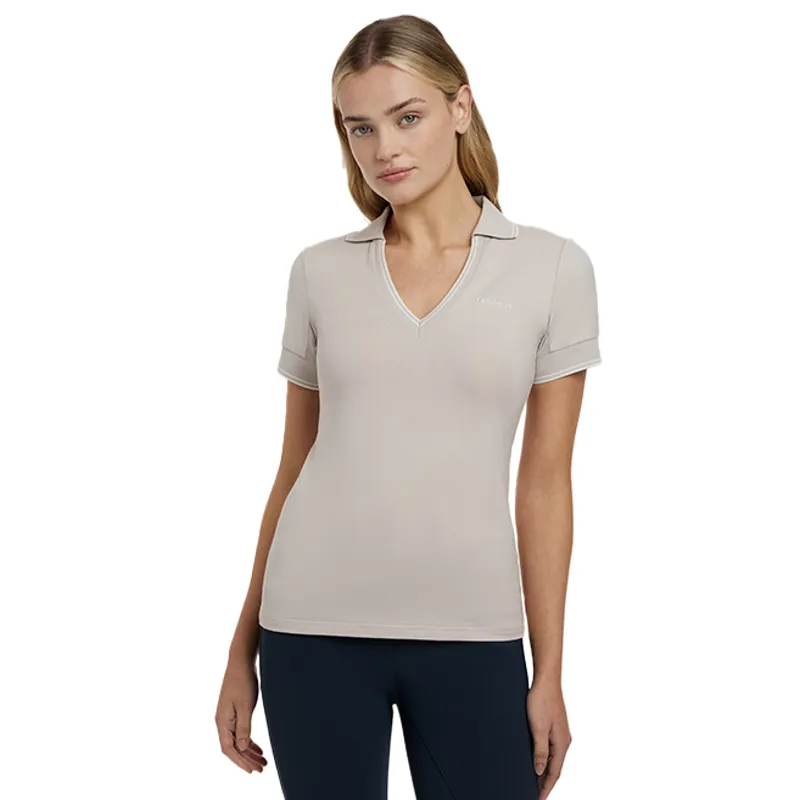 LeMieux Serena Ladies Sports Polo - Stone-4