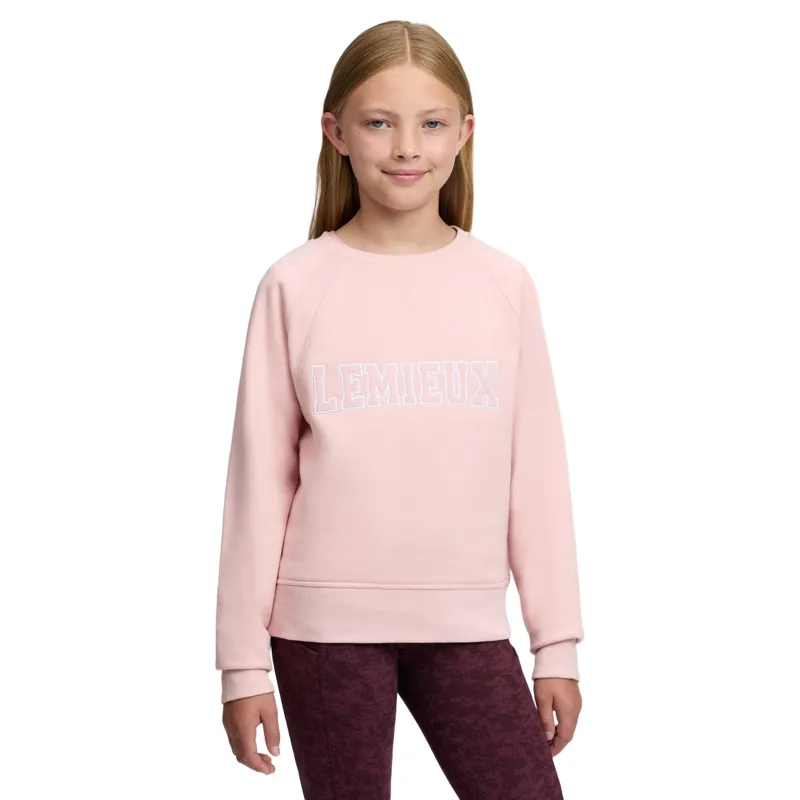 LeMieux Young Rider Shay Varsity Crew Jumper - Petal