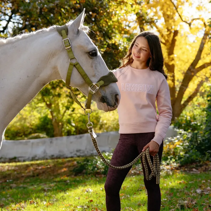 LeMieux Young Rider Shay Varsity Crew Jumper - Petal-3