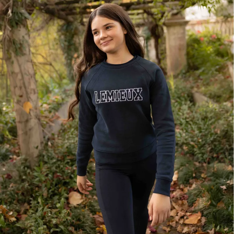 LeMieux Young Rider Shay Varsity Crew Jumper - Navy