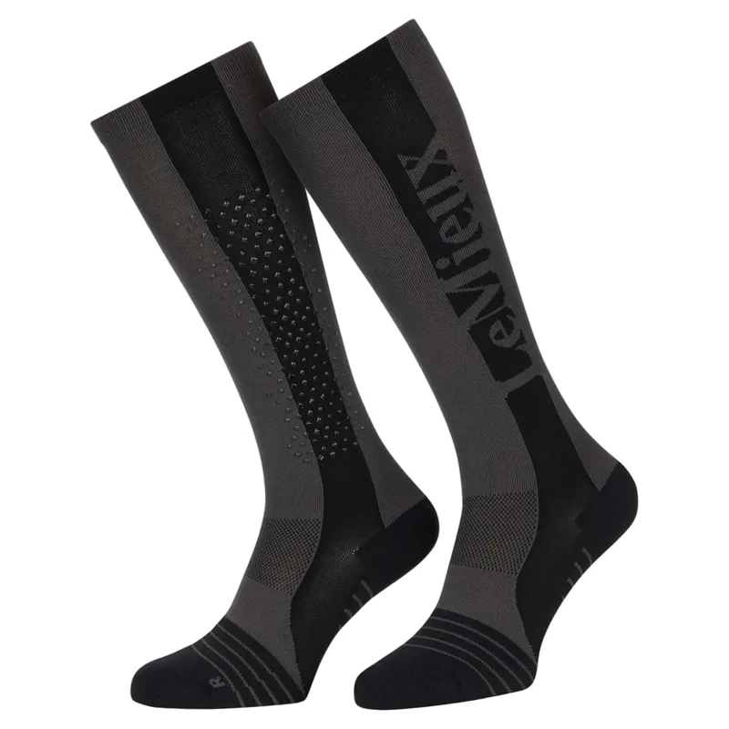 LeMieux Silicone Performance Adults Tall Riding Socks - Graphite