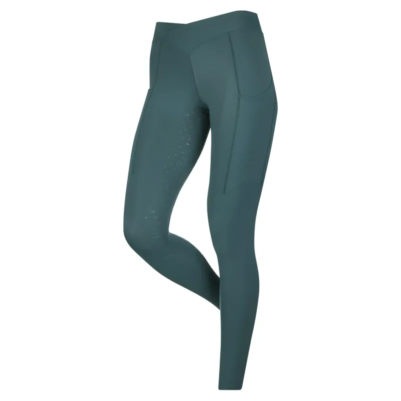 LeMieux Simone Cross Over Half Grip Womens Pull On Breeches - Jungle