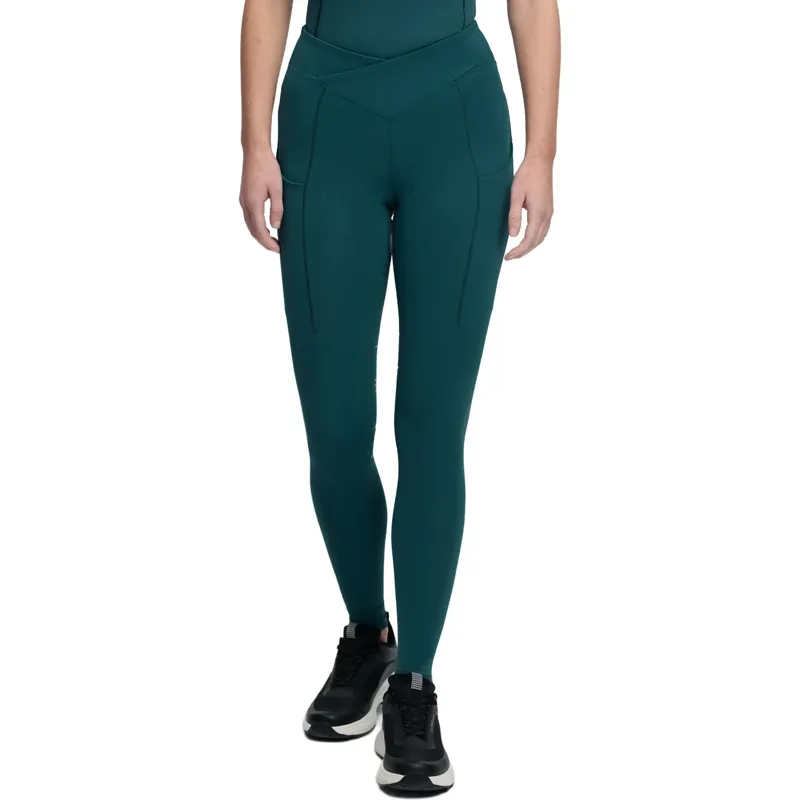 LeMieux Simone Cross Over Half Grip Womens Pull On Breeches - Jungle-2