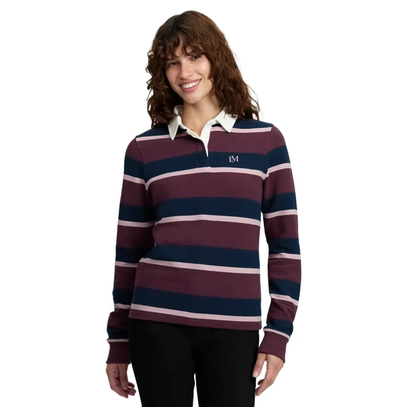 LeMieux Sloane Womens Striped Rugby Shirt - Bramble