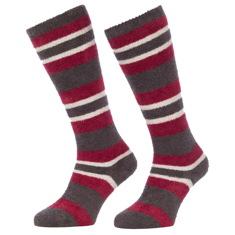 LeMieux Sabrina Stripe Fluffies Junior Socks - Ember