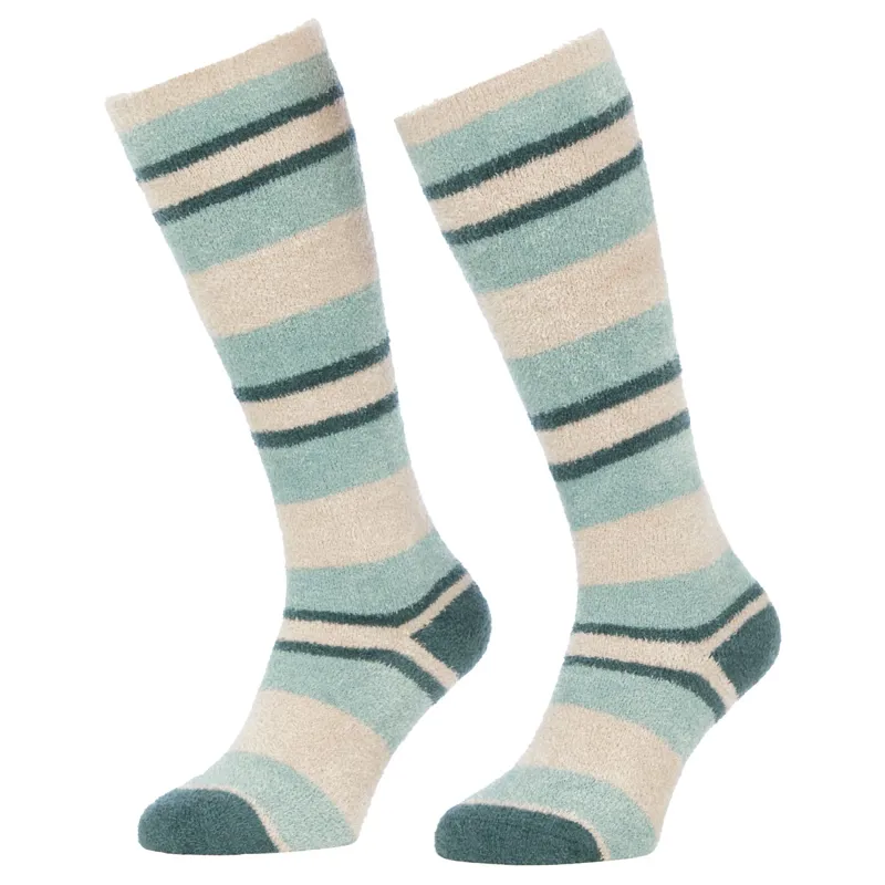 LeMieux Sabrina Stripe Fluffies Junior Socks - Petrol
