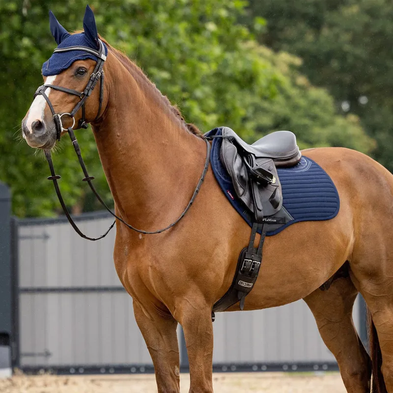LeMieux Soft Shell Anti Slip Close Contact Square - Navy-2
