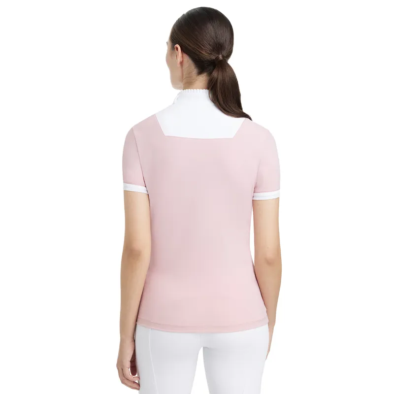 LeMieux Sophia Ladies Short Sleeve Pleated Show Shirt - Blossom-2