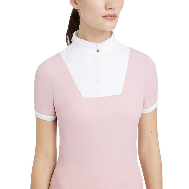 LeMieux Sophia Ladies Short Sleeve Pleated Show Shirt - Blossom-5