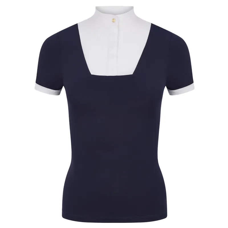 LeMieux Sophia Ladies Short Sleeve Show Shirt - Navy-1
