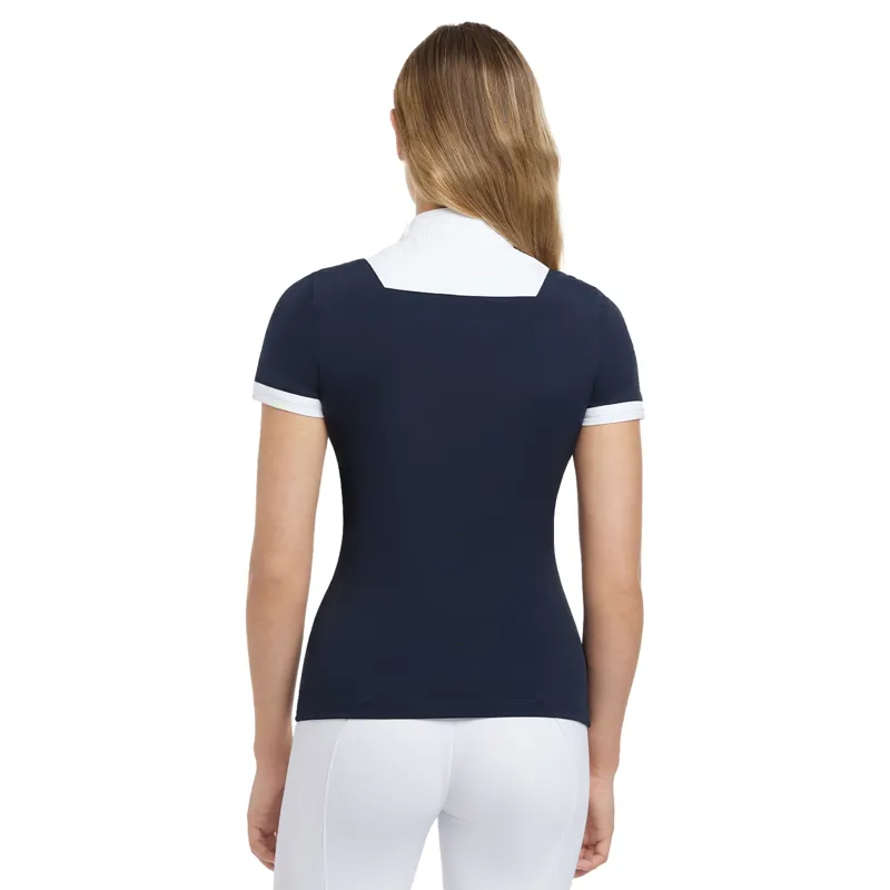 LeMieux Sophia Ladies Short Sleeve Show Shirt - Navy-2