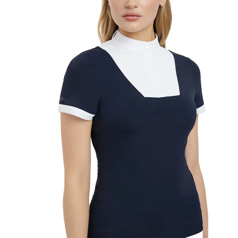 LeMieux Sophia Ladies Short Sleeve Show Shirt - Navy-5